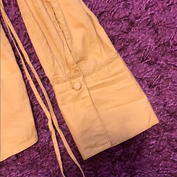 EUC Elle yellow peasant top sz S - Picture 3 of 3